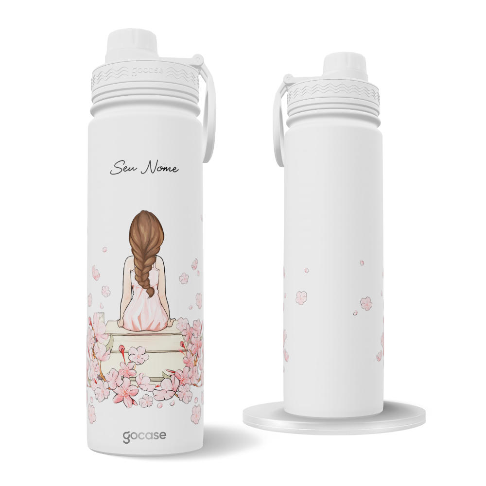 Garrafa Térmica Fresh + Ebook - Garota Classical Rose