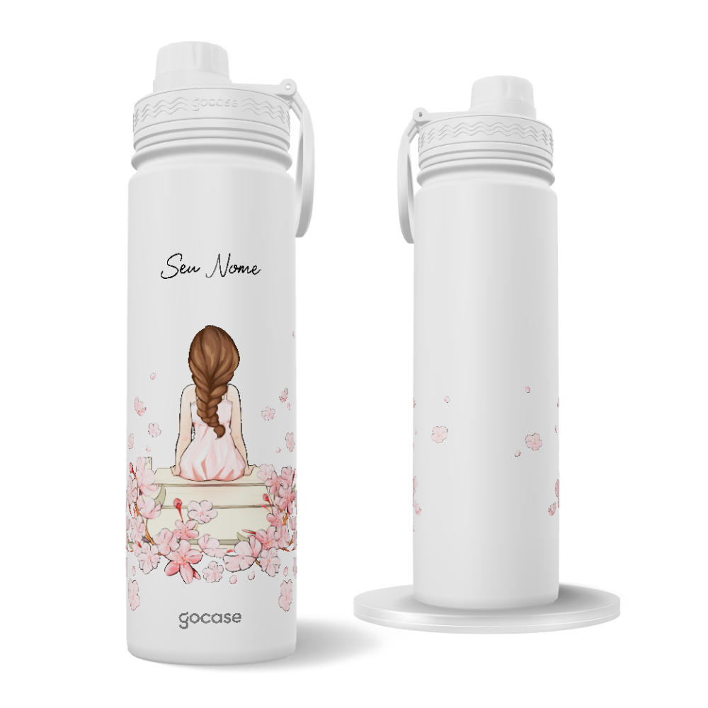 Garrafa Térmica Fresh + Ebook - Garota Classical Rose
