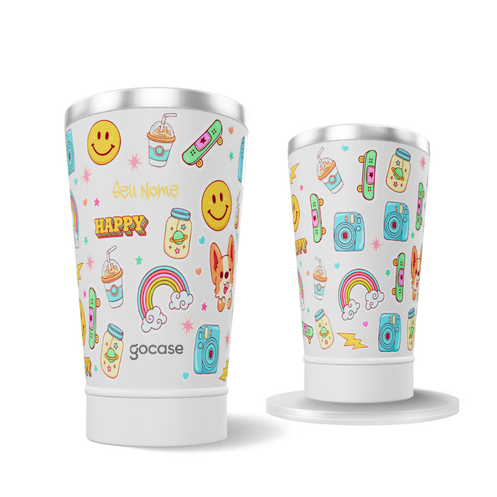 Copo Térmico + Ebook - Cute Stickers