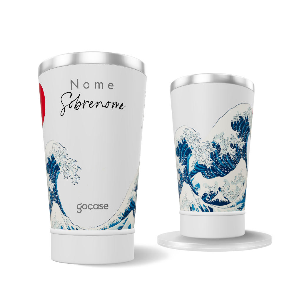 Copo Térmico + Ebook - Hokusai - A Grande Onda