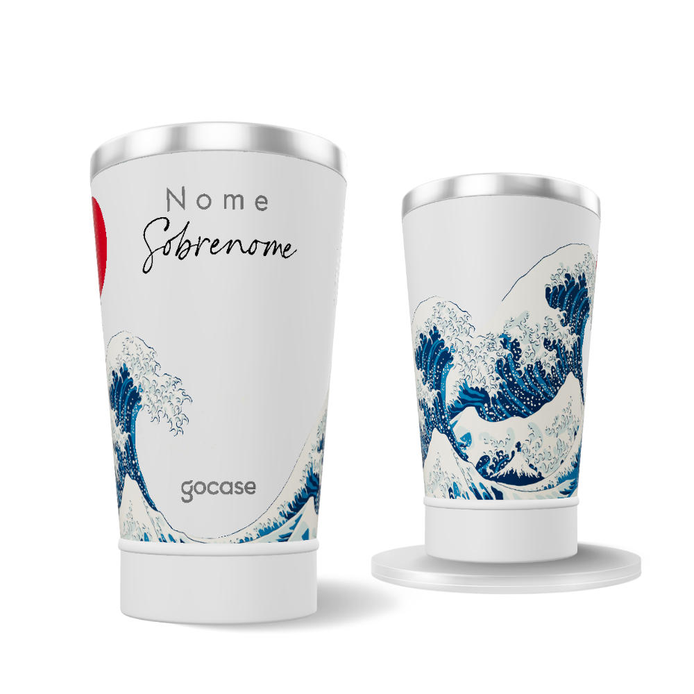 Copo Térmico + Ebook - Hokusai - A Grande Onda