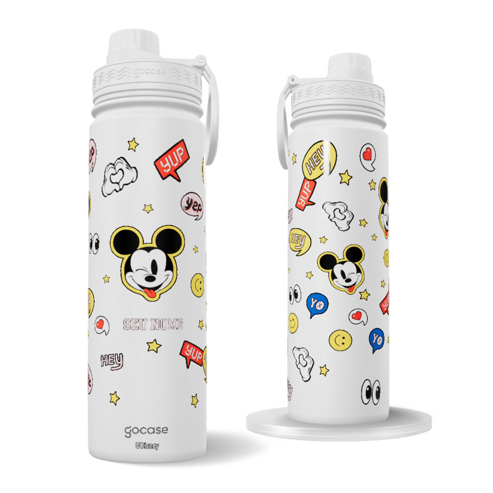 Garrafa Térmica Fresh + Ebook - Hey Mickey