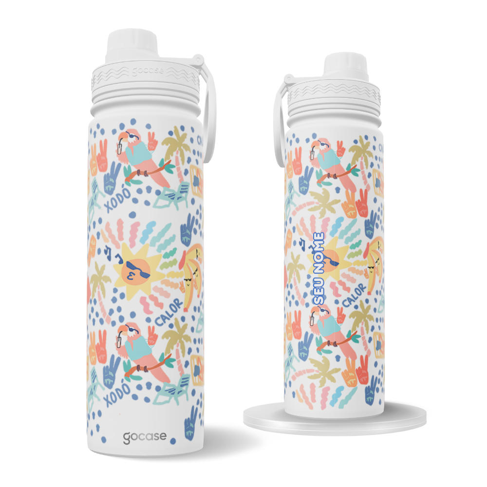 Garrafa Térmica Fresh + Ebook - Verão Pattern