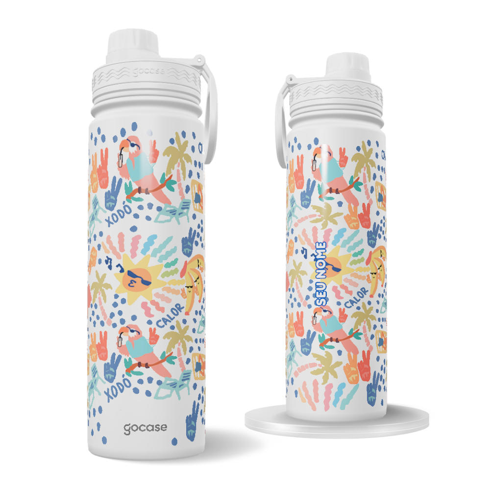 Garrafa Térmica Fresh + Ebook - Verão Pattern