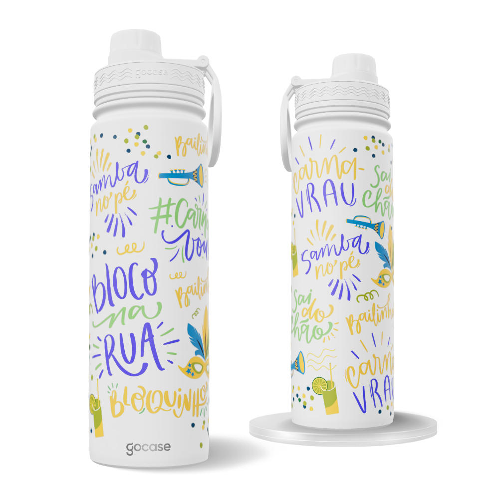 Garrafa Térmica Fresh + Ebook - Clima de Carnaval
