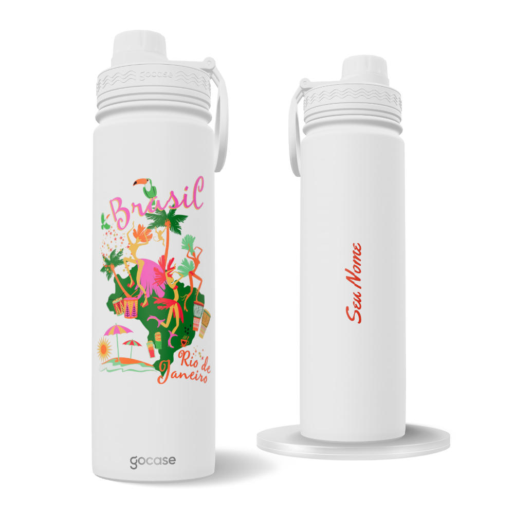 Garrafa Térmica Fresh + Ebook - Carnaval Brasil