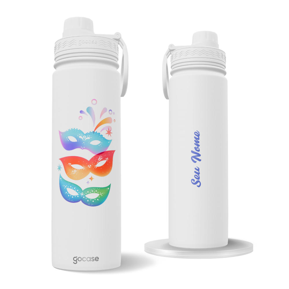 Garrafa Térmica Fresh + Ebook - Mascaras Carnaval