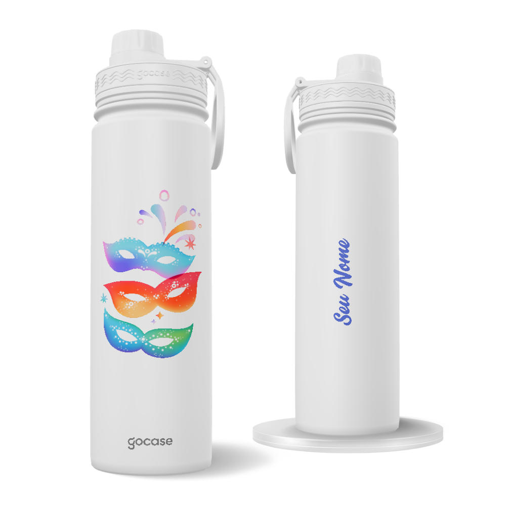 Garrafa Térmica Fresh + Ebook - Mascaras Carnaval