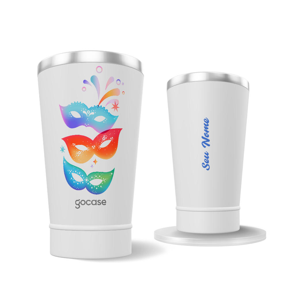 Copo Térmico + Ebook -  Mascaras Carnaval