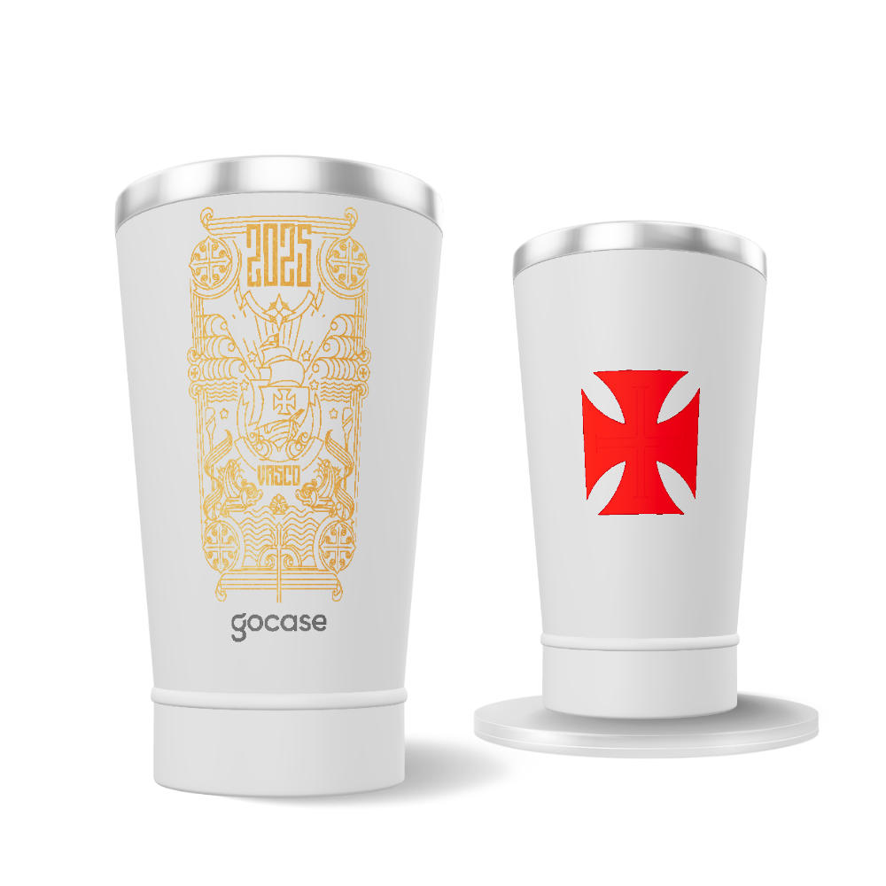 Copo Térmico Cerveja + Ebook - Vasco - Golden Art 2025