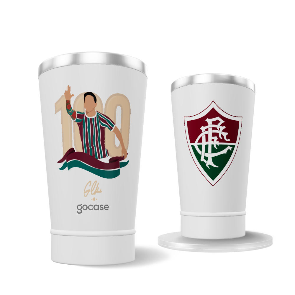 Copo Térmico Cerveja + Ebook Fluminense -  Germán Cano 100 Gols
