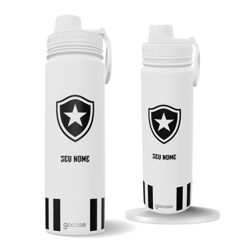 Garrafa Térmica Fresh + Ebook - Botafogo Escudo com Faixas