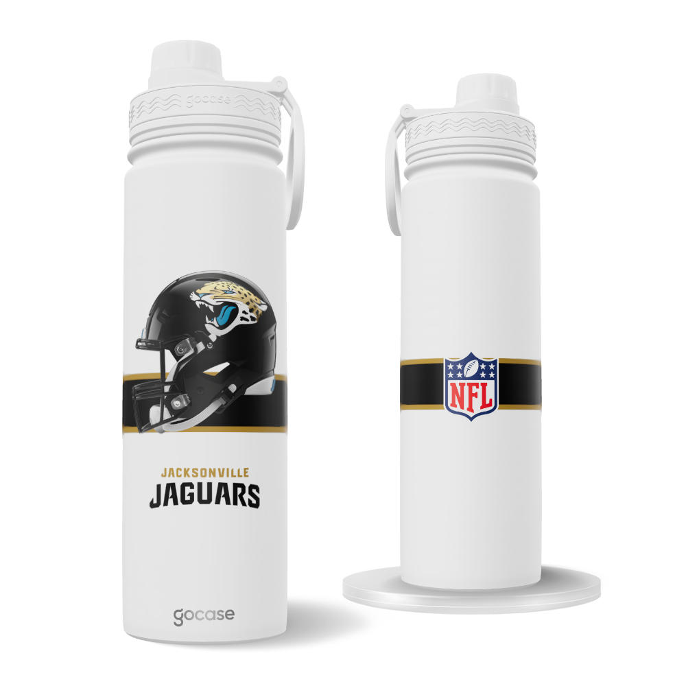 Garrafa Térmica Fresh + Ebook - NFL - Jacksonville Jaguars - Helmet