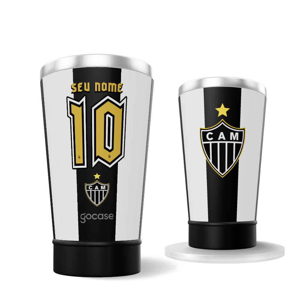  Copo Térmico Cerveja + Ebook - Atlético-MG - Uniforme 1 2025 P