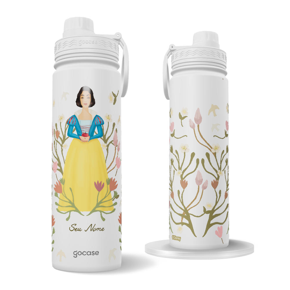 Garrafa Térmica Fresh + Ebook - Branca de Neve - Era Uma Vez...
