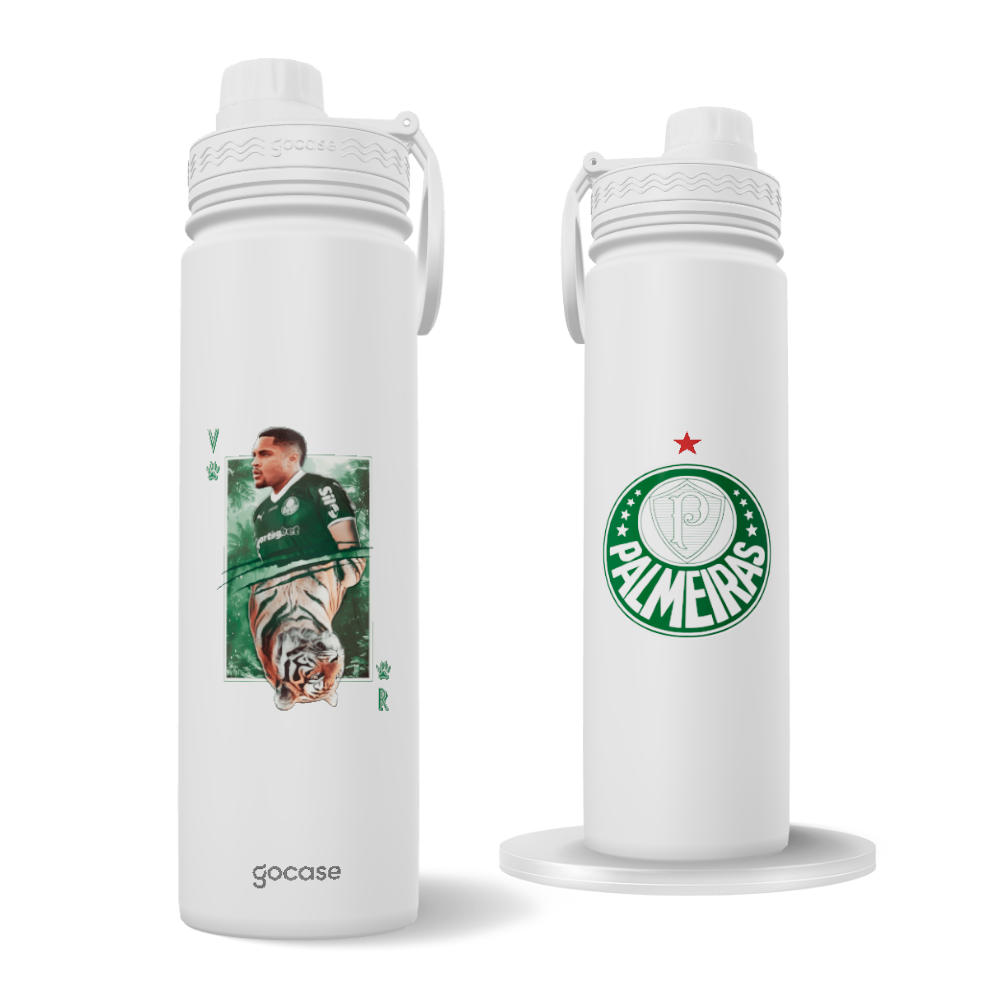 Garrafa Térmica Fresh + Ebook - Palmeiras - Vitor Roque Garrafa Térmica Fresh + Ebook - Palmeiras - Vitor Roque
