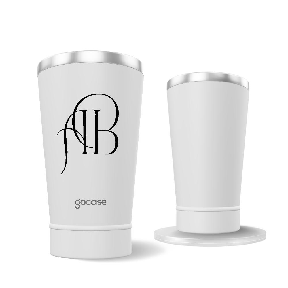 Copo Térmico + Ebook - Iniciais Cursivas