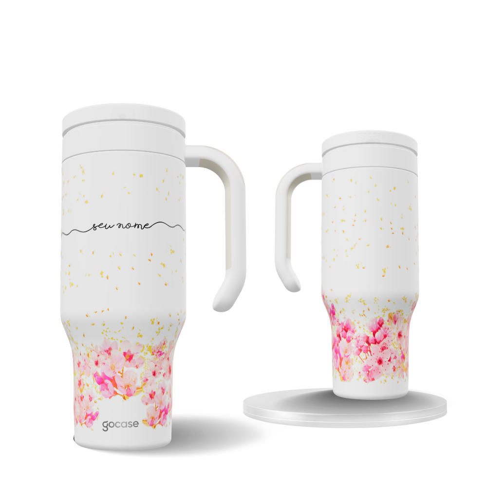 Copo Térmico Life + Ebook - Rose Gold