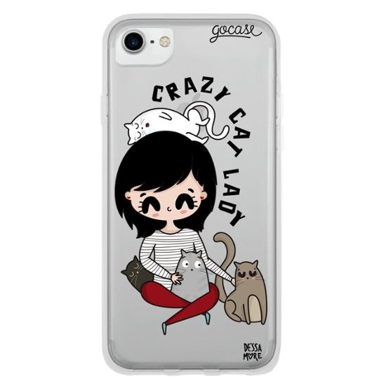Capinha para celular Crazy Cat
