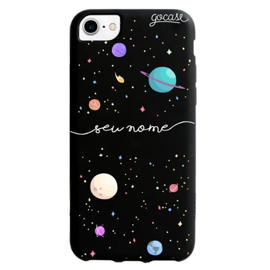 Capinha para celular Planetinhas Manuscrita Black