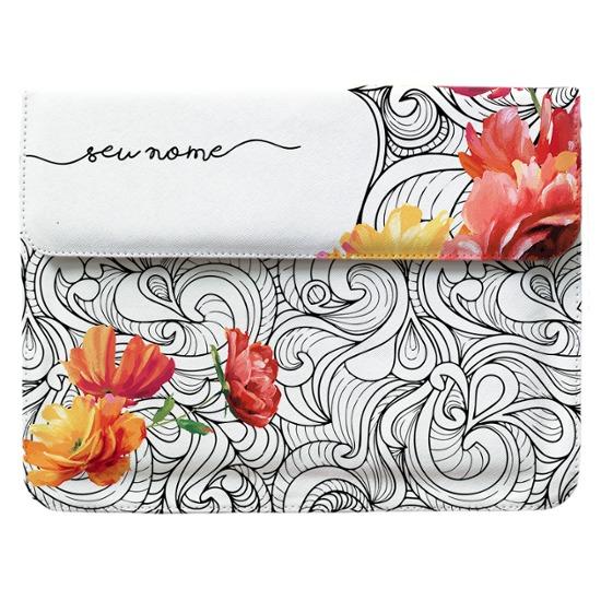 Capa para Notebook - Arabescos Florais Manuscrita