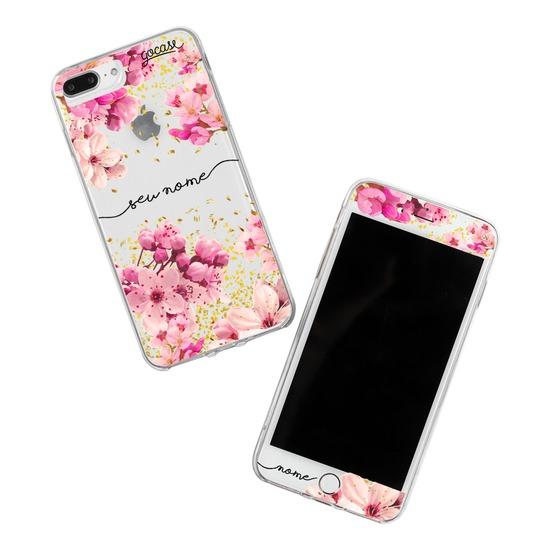 Kit Rose Gold (Película Customizada Branca + Capinha)