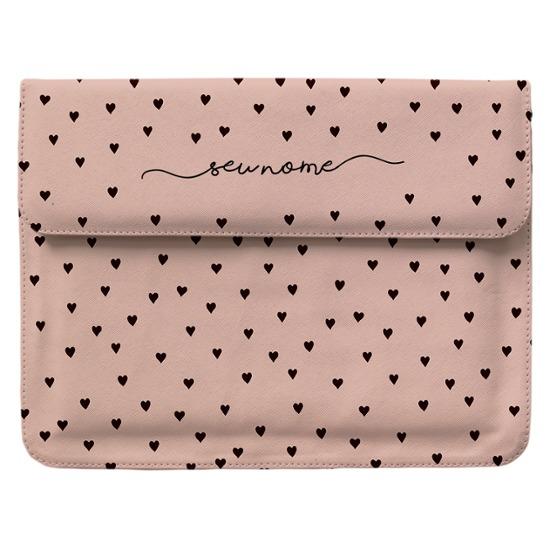 Case Clutch Notebook - Black Hearts Manuscrita