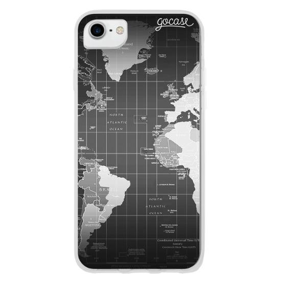 Capinha para celular Mapa Mundi Black