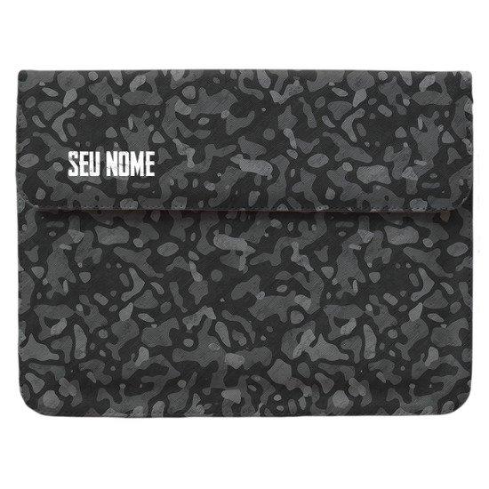 Capa para Notebook - Camuflagem Preta Personalizada