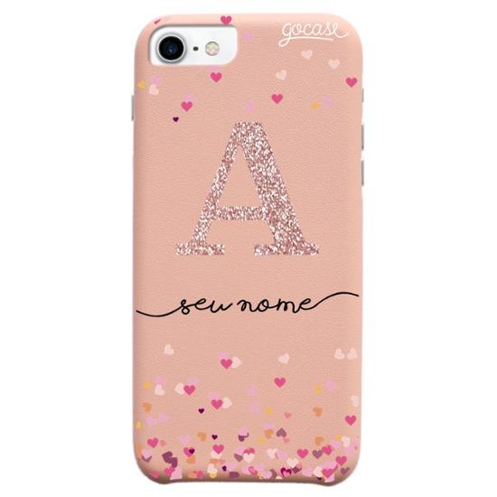 Capinha para celular Fascino - Corações Flutuantes Glitter