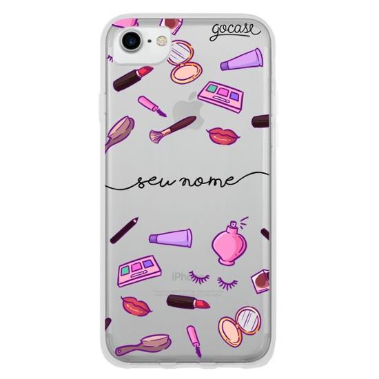 Capinha para celular Coisas de Maquiagem Manuscrita