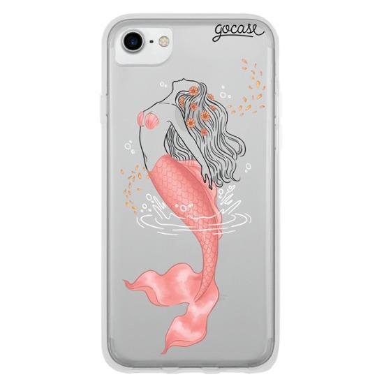 Capinha para celular Sereia e Flores Customizável