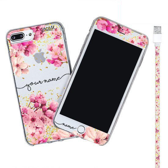 Kit Rose Gold (Iphone Case + Lightning Cable to USB for iPhone + Screen Protector)