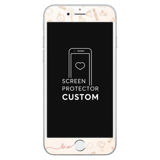 Sou da Nutrição - Película Anti-Impacto Customizada - Vidro Temperado (Branco)