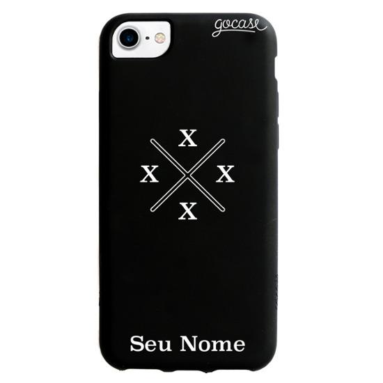 Capinha para celular Color Black - Inicias Cruzadas