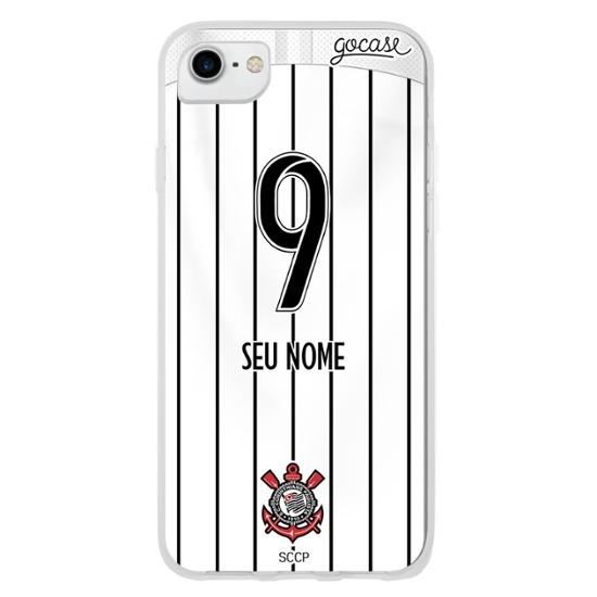 Capinha para celular Corinthians Uniforme I 2019 Costas Listrada Personalizado