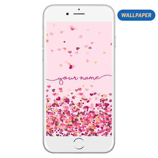 Wallpaper - Hearts Handwritten