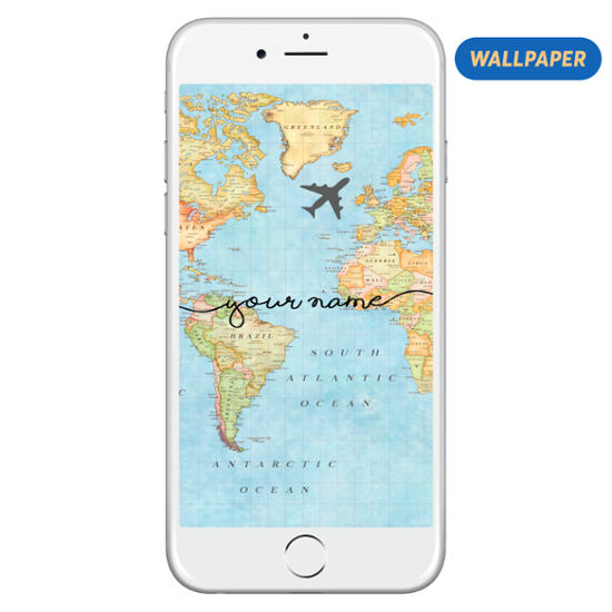 Wallpaper - World Map Handwritten
