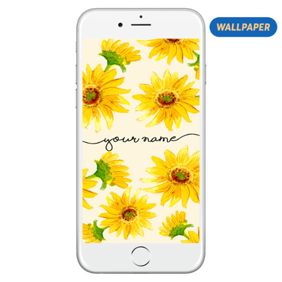 Wallpaper - Sunflower Handwritten