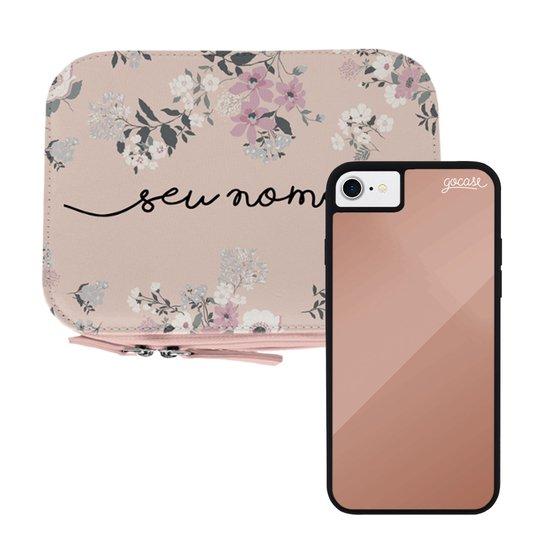 Kit Bem Floral (Necessáire de Maquiagem + Case Mirror)