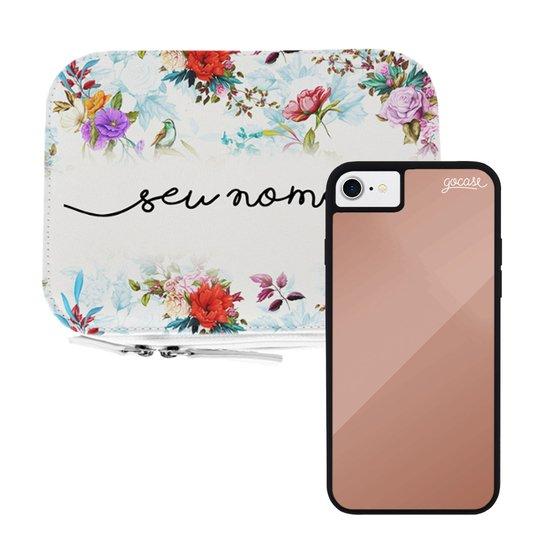 Kit Jardim Vintage (Necessáire de Maquiagem + Case Mirror)