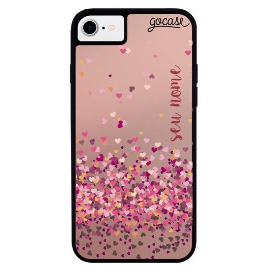 Capinha para celular Metallic Cobre - Corações Flutuantes