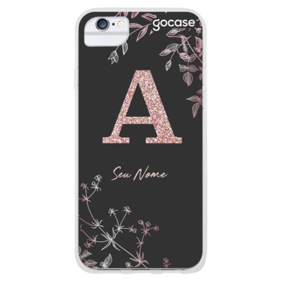 Capinha para celular Ramos Rosé Glitter