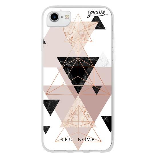 Capinha para celular Mosaico Tricolor Personalizável