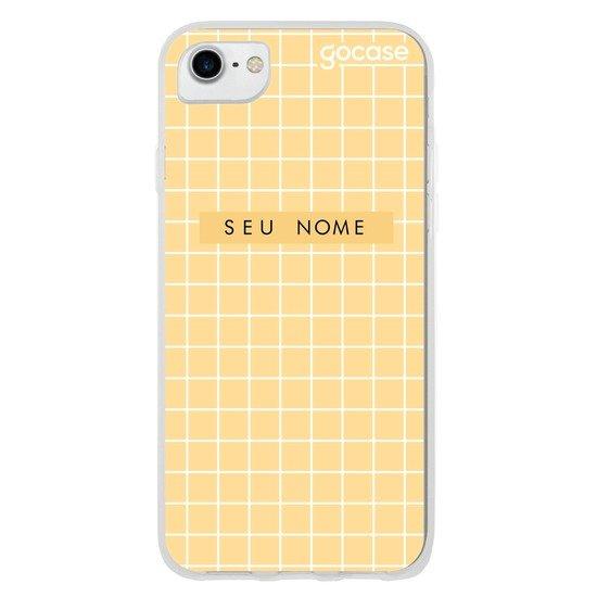 Capinha para celular Grid Style Mustard