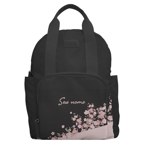 Mochila Feminina Moove - Classical Rose Black Personalizada