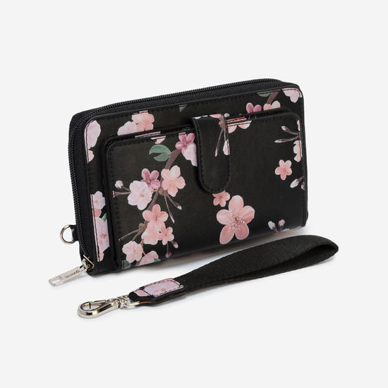 Carteira Soho Double - Classical Rosé Black Iniciais