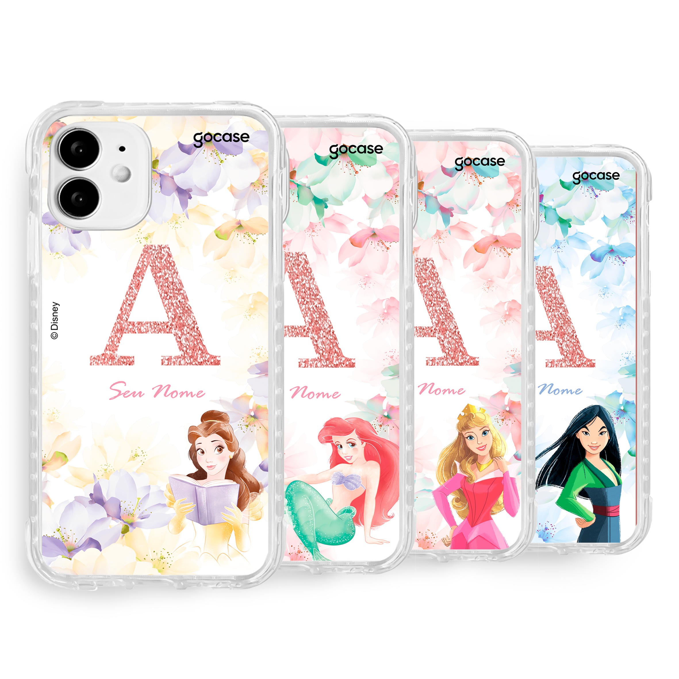 Disney - Princesas - Elegant Flower Inicial Glitter
