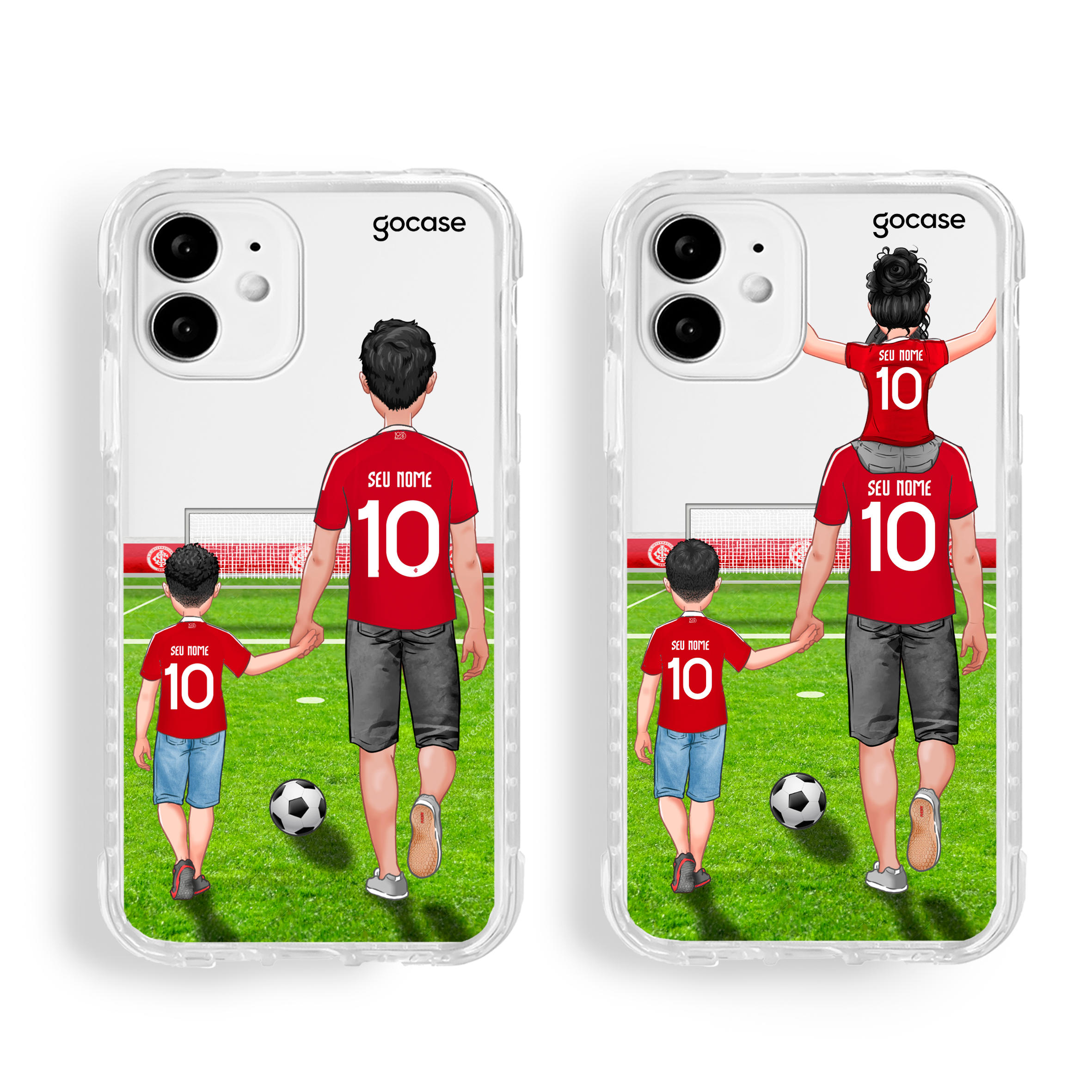 Capinha para celular Internacional - Pai e filho(a) Colorados