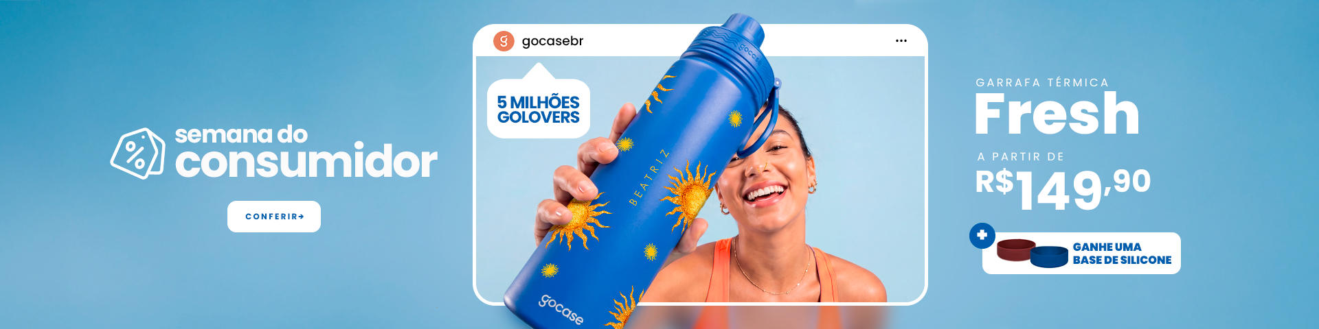 Garrafa Fresh - RELÓGIO